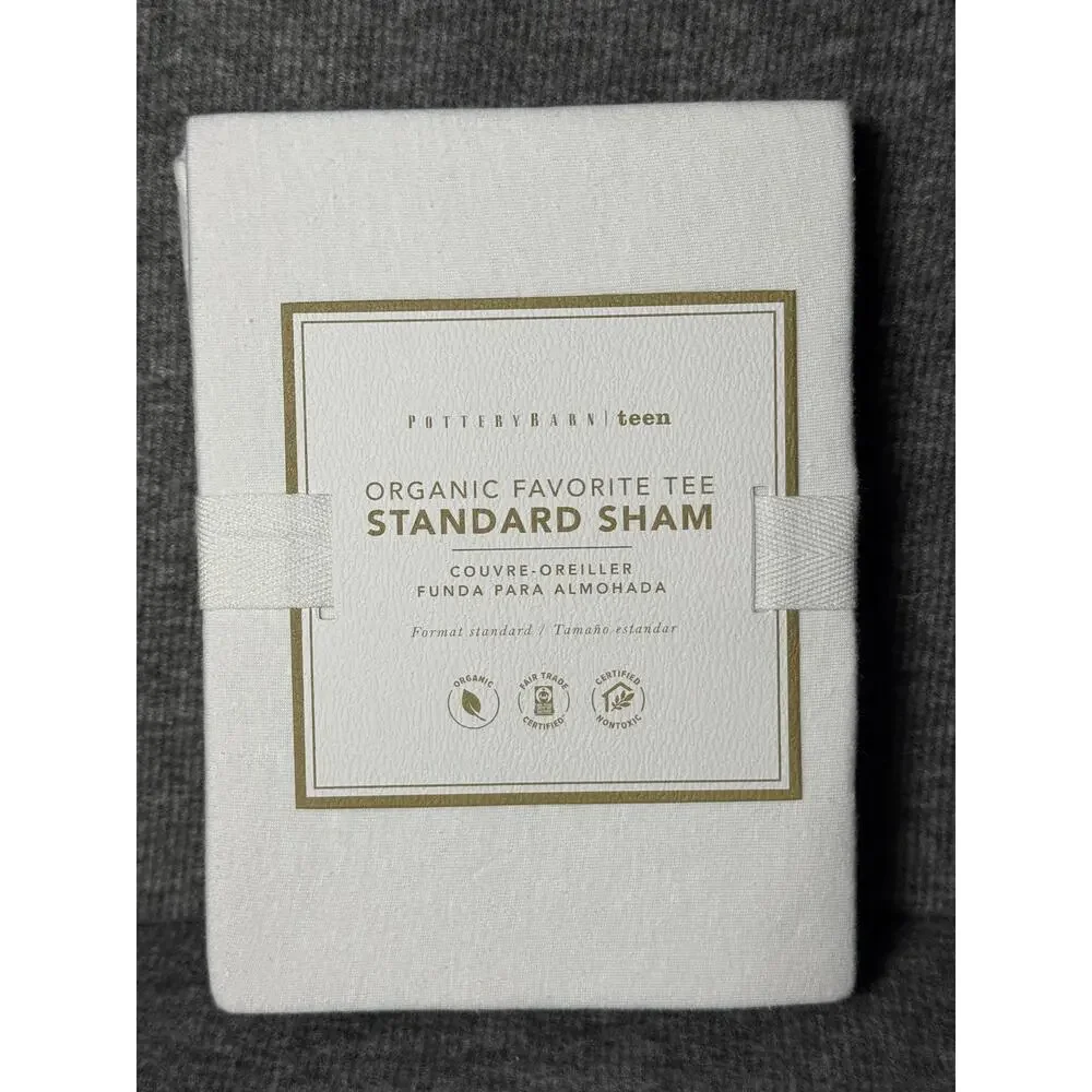 Pottery Barn Teen Organic Favorite Tee Standard Sham NWT - White